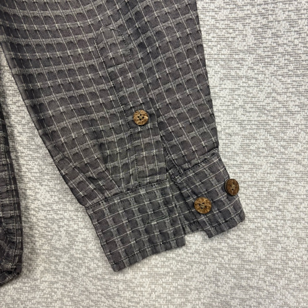 Men's Gray Checkered Shirt - Picture 2 of 7